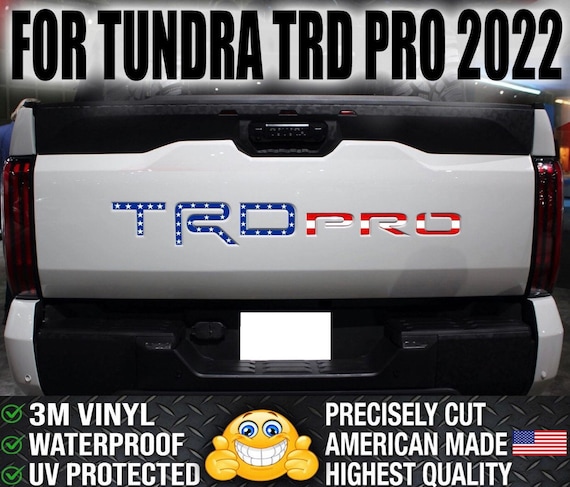 3D CARBON RED OUTLINE RAISED DOMED TAILGATE LETTER FOR TOYOTA TUNDRA 2022 - 26