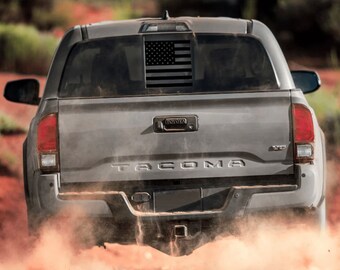 Toyota Tacoma 2016-2023 USA Flag Vinyl Window Decals Premium Quality