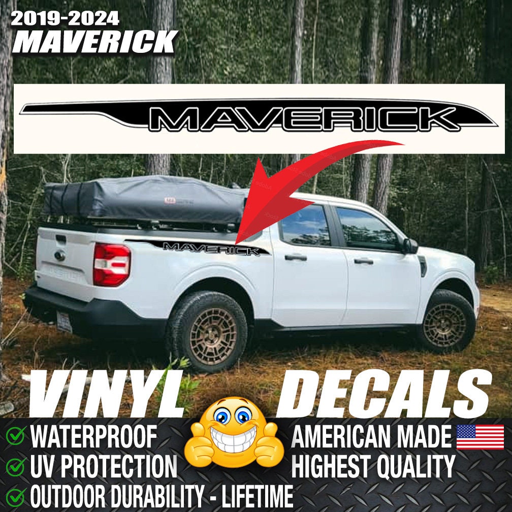 Fits 2022+ Ford Maverick 3M Vinyl Bedside Decal/Sticker/Inlays