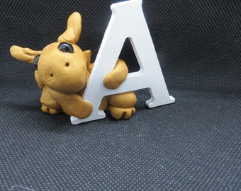 Dragon figurine with letter A