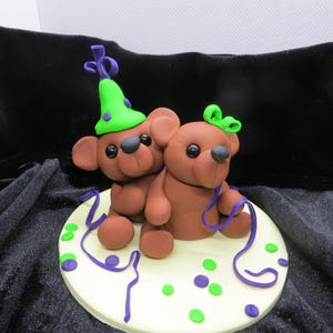 Birthday bears figurine / cake topper