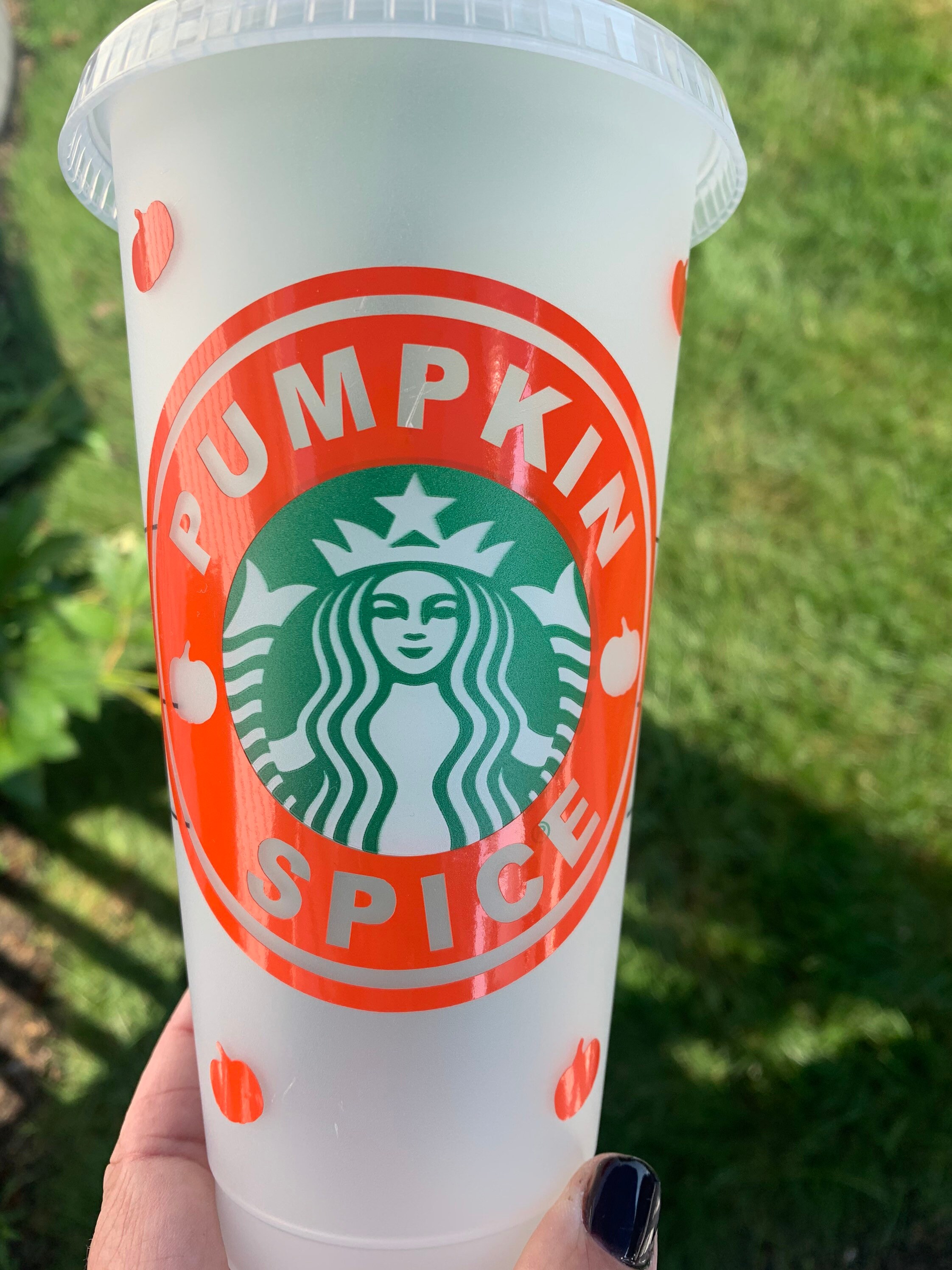 Starbucks Pumpkin Spice Cup Personalized with Straw and Lid Etsy