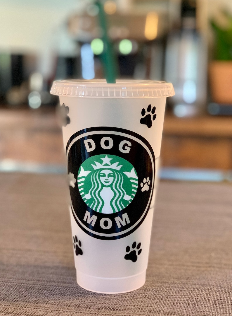 Starbucks Dog Mom SVG CUT file .studio3 PNG for Silhouette | Etsy