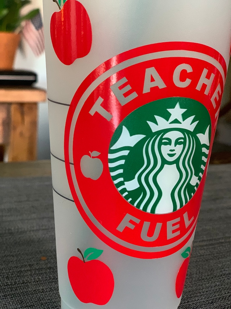 Teacher Fuel Starbucks Cold Cup SVG CUT file .studio3 for | Etsy