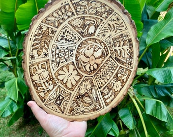 Patchwork quilt volksbloemen houtgestookte muur hangend decor