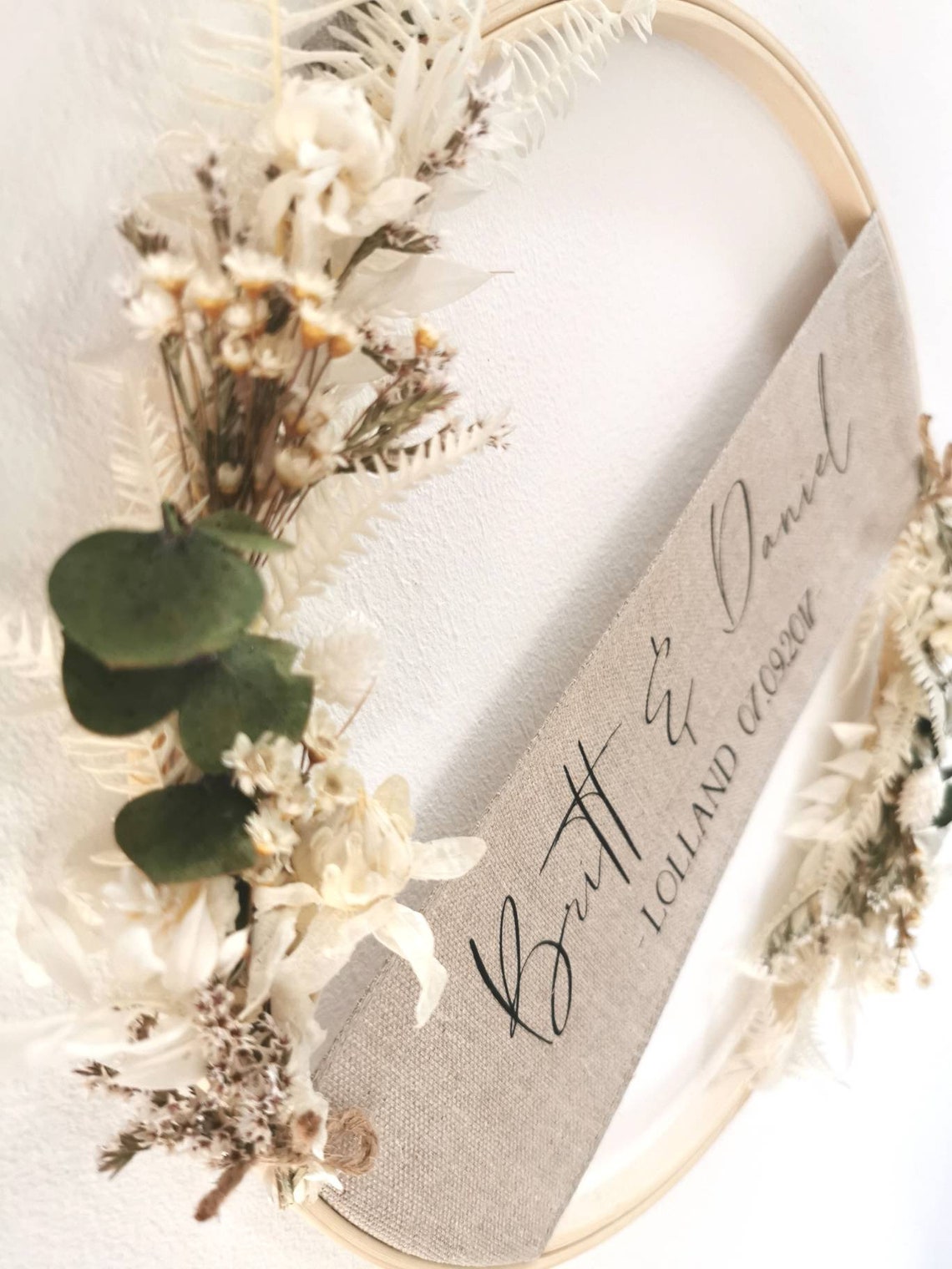 Personalisierter Türkranz 'Hochzeit' mit stilvollem Etsy