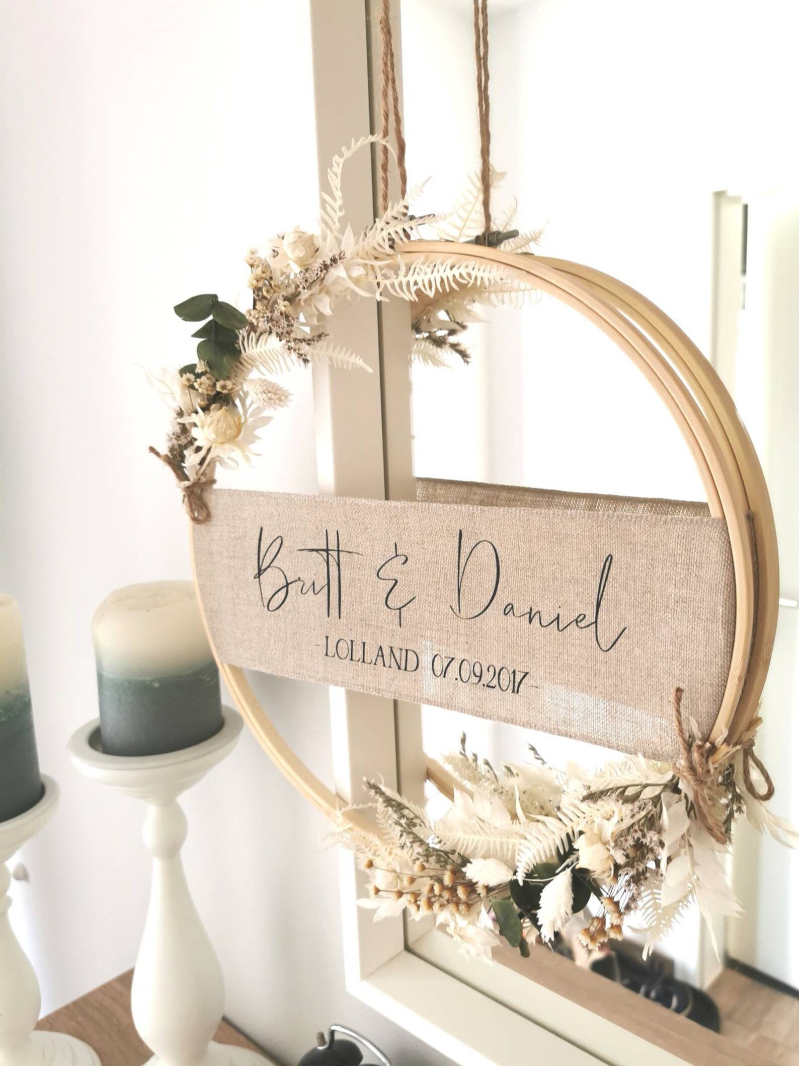 Personalisierter Türkranz 'Hochzeit' mit stilvollem Etsy