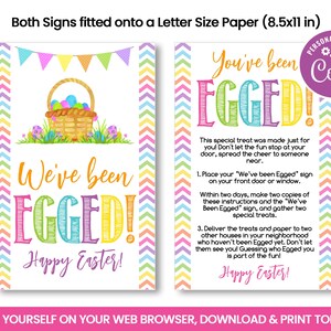 EDITABLE We've Been Egged Sign, You've Been Egged, Neighbors, Desktop Office Game, Happy Easter Self Editing, Eggs Basket INSTANT ACCESS