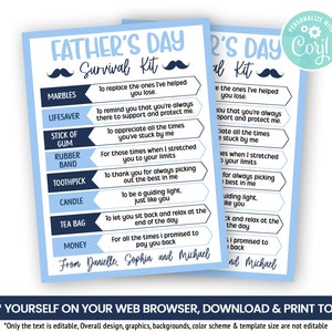 Father Survival Kit Etsy Australia