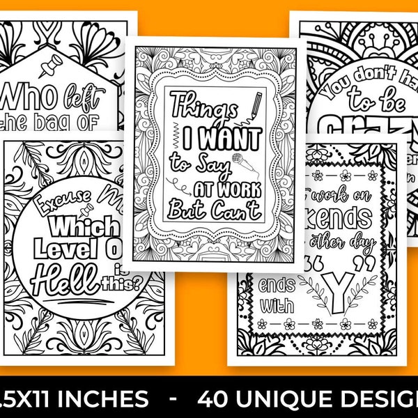 Things I Want To Say at Work but Can't - Swear Word Coloring Book For Adults