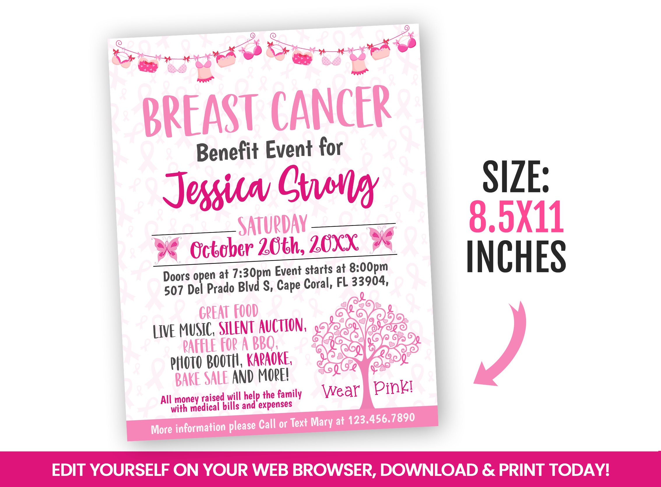 Cancer Fundraiser Flyer Template