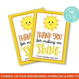 EDITABLE Teacher Appreciation Thank You Gift Tag, Boss Worker Staff ...