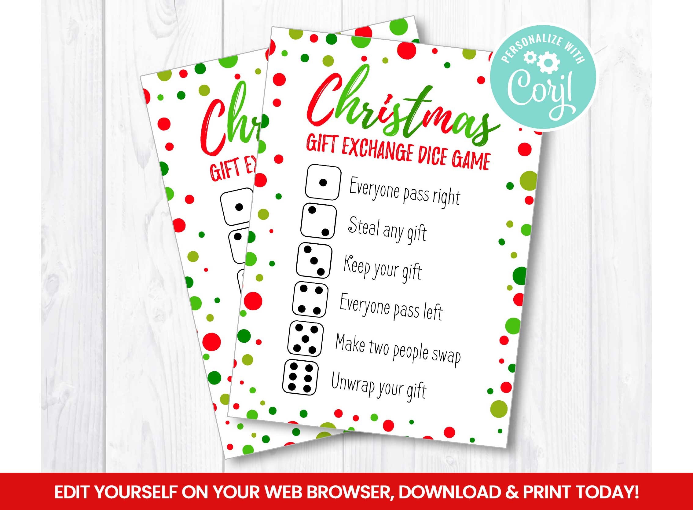 Halloween Gift Exchange Game Yankee Swap White (Download Now) 