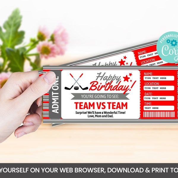 Fake Hockey Ticket - Etsy