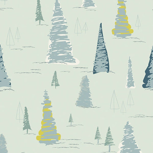 Pinetre Fog - Heartland Collection designed by Pat Bravo for Art Gallery Fabric AGF HRT-95303 Pine Tree