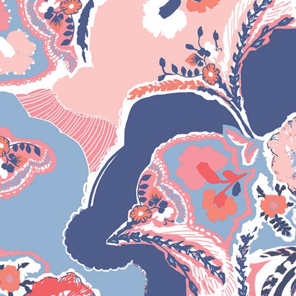 Interplay Calm - In Blue Collection designed by Katarina Roccella for Art Gallery Fabric INB-36630