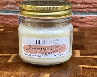 High Tide 8oz Soy Candle, Handpoured, Gifts, high tide candle, scented candle