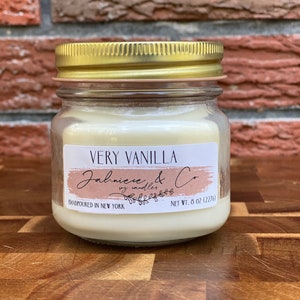 Very Vanilla Soy Candle, 8oz Soy candle, scented candle, vanilla scent, candle gift