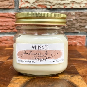 Whiskey 8oz Soy Candle, Handpoured, Gifts, lavender candle, scented candle, masculine scented candle, masculine scents