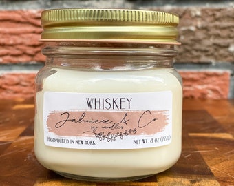 Whiskey 8oz Soy Candle, Handpoured, Gifts, lavender candle, scented candle, masculine scented candle, masculine scents