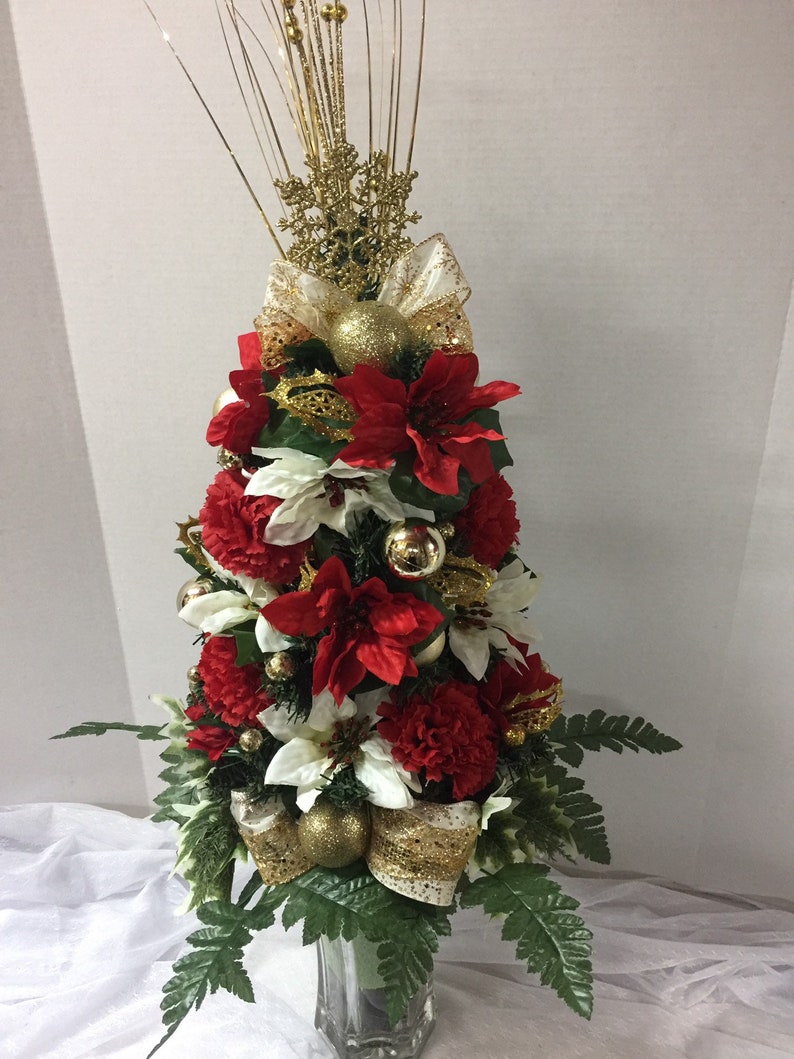 Christmas tree Cemetery Memorial Flower Arrangement vase cone Etsy