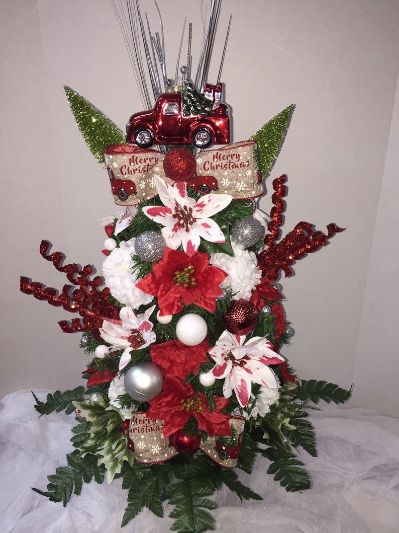 Cemetery Christmas tree-Memorial vase cone insert flower | Etsy