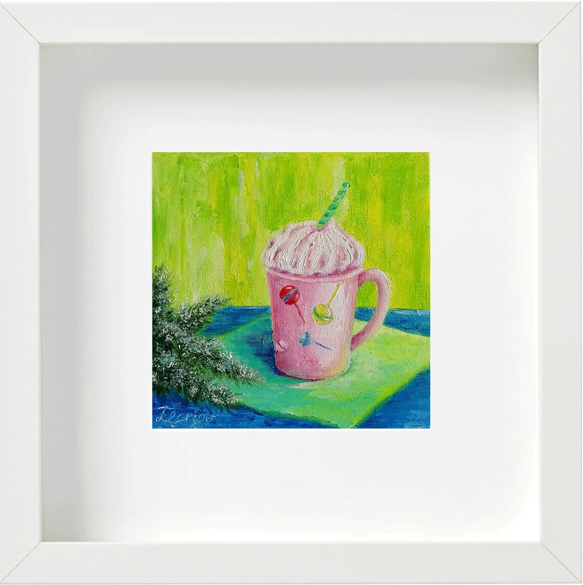 Whipped Cream Sweets Painting Food Original Art Dessert Wall Etsy