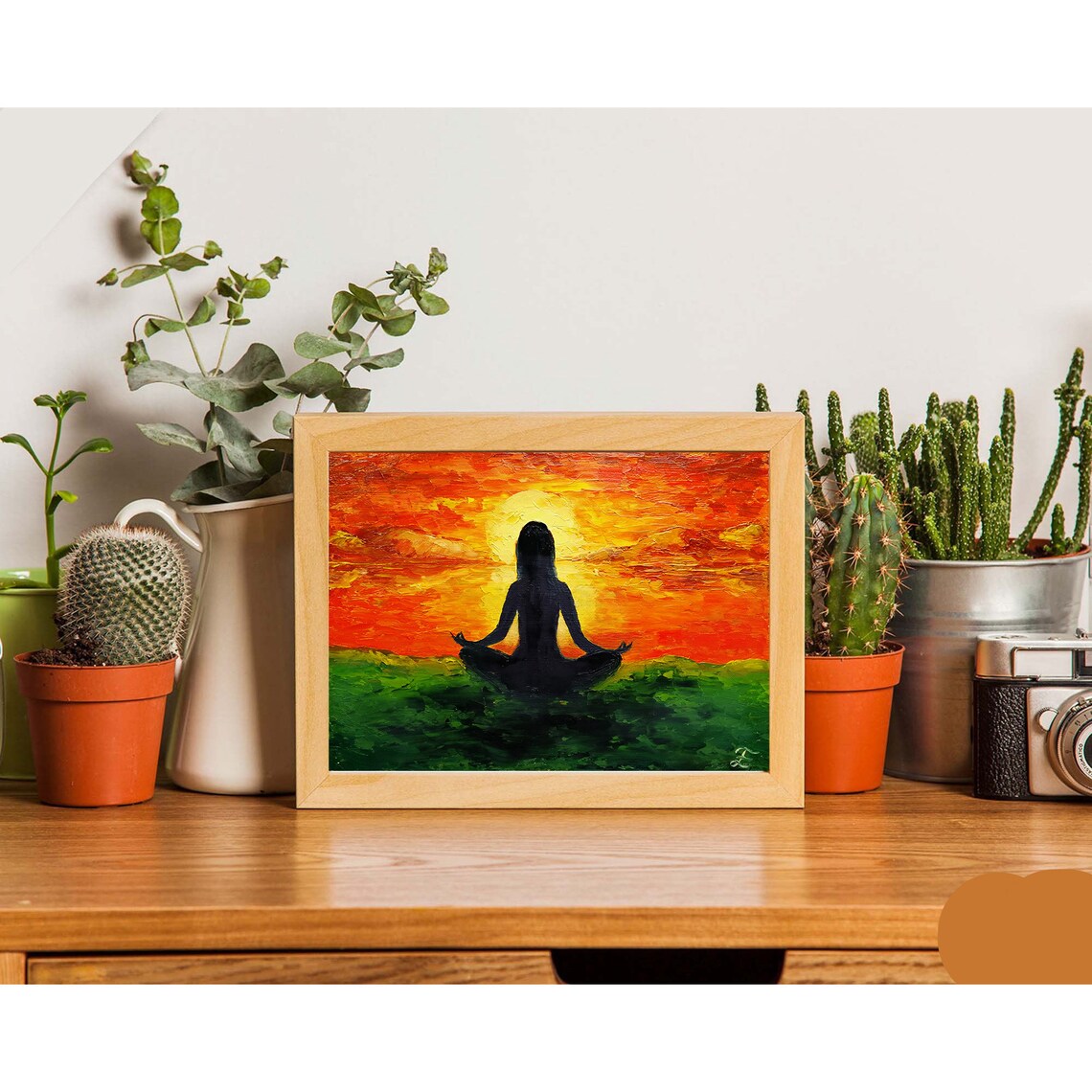 Yoga Painting Meditation Original Art Zen Wall Art Chakra Etsy