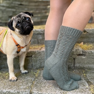 Hand Knitted Wool Socks Warm Winter Socks Cozy Knitted Women&#39;s socks Gift for her Gift for Mom