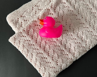 Easy Knit Baby Blanket Pattern, Beginner Friendly (PDF Pattern)