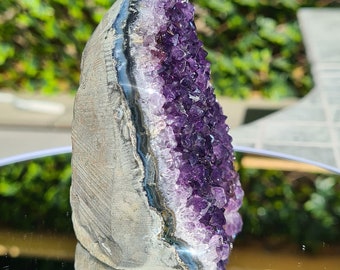 Amethyst CutBase From Uruguay High grade self standing Druzy crystal decor raw amethyst