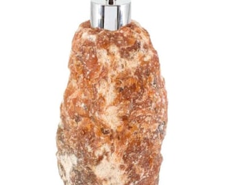 Orange Crystal soap dispenser Quartz Soap dispenser Aventurine Soap dispenser Raw Crystal Stone Rose Quartz