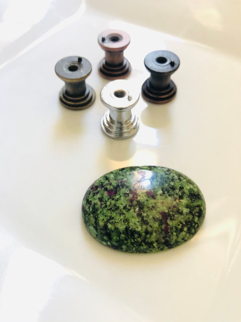 Natural Ruby in Zoisite Stone Knob, Crystal Knobs, Rock Knob, Stone