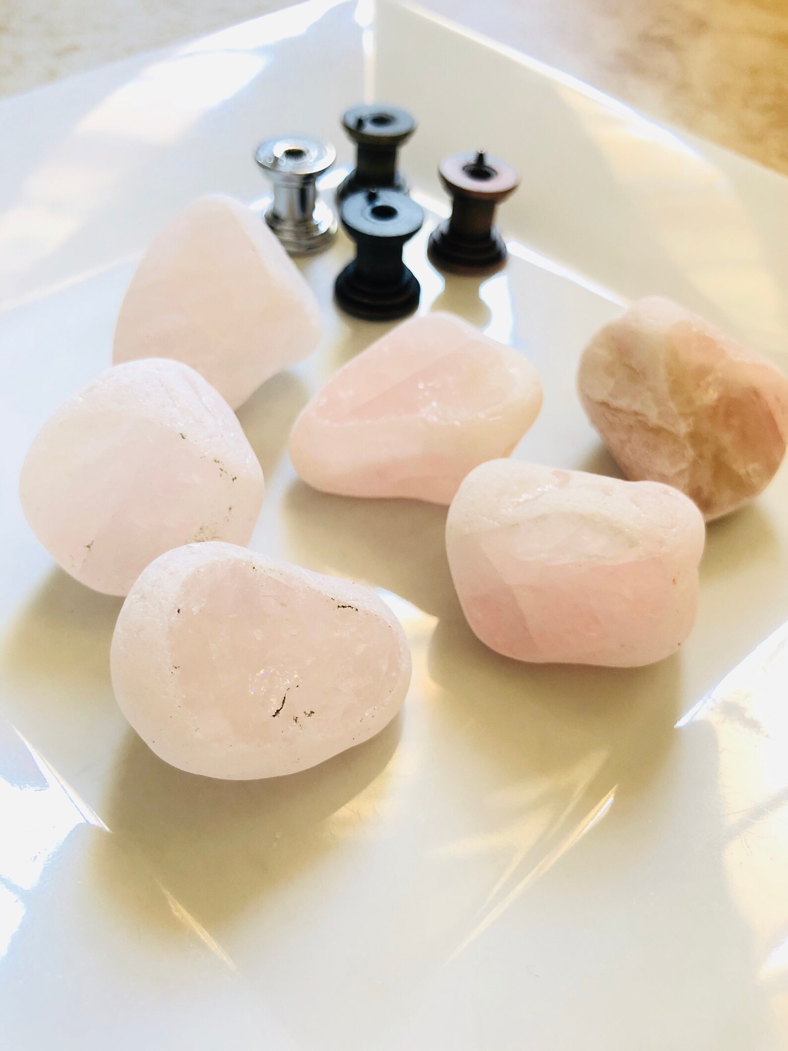 Rose Quartz Stone Drawer Knobs Crystal Knobs Rough Etsy UK