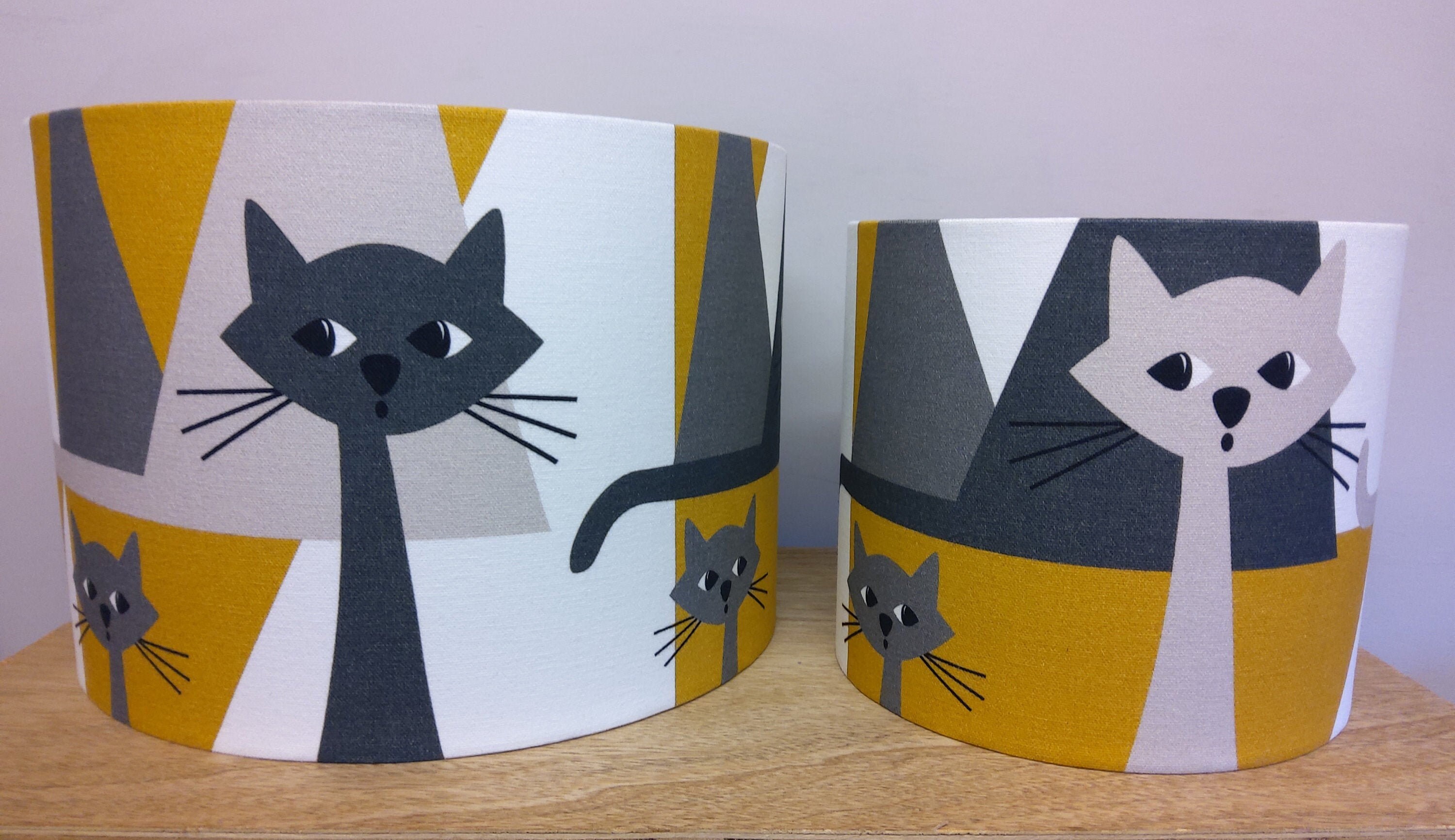 CAT LAMPSHADE Handmade in the UK Contemporary Retro 60s Etsy UK