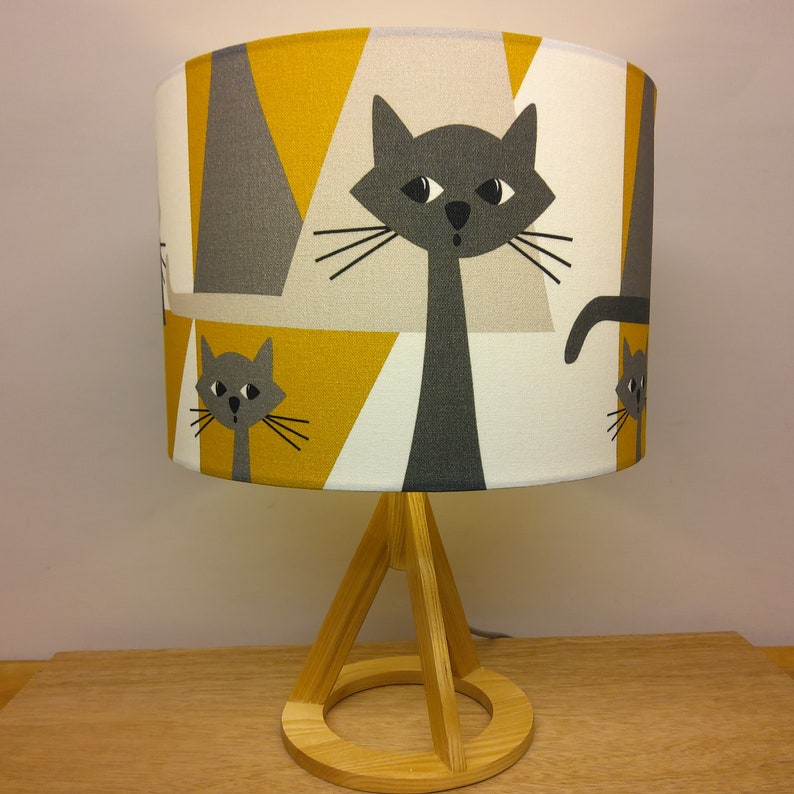 CAT LAMPSHADE Handmade in the UK Contemporary Retro 60s Etsy UK