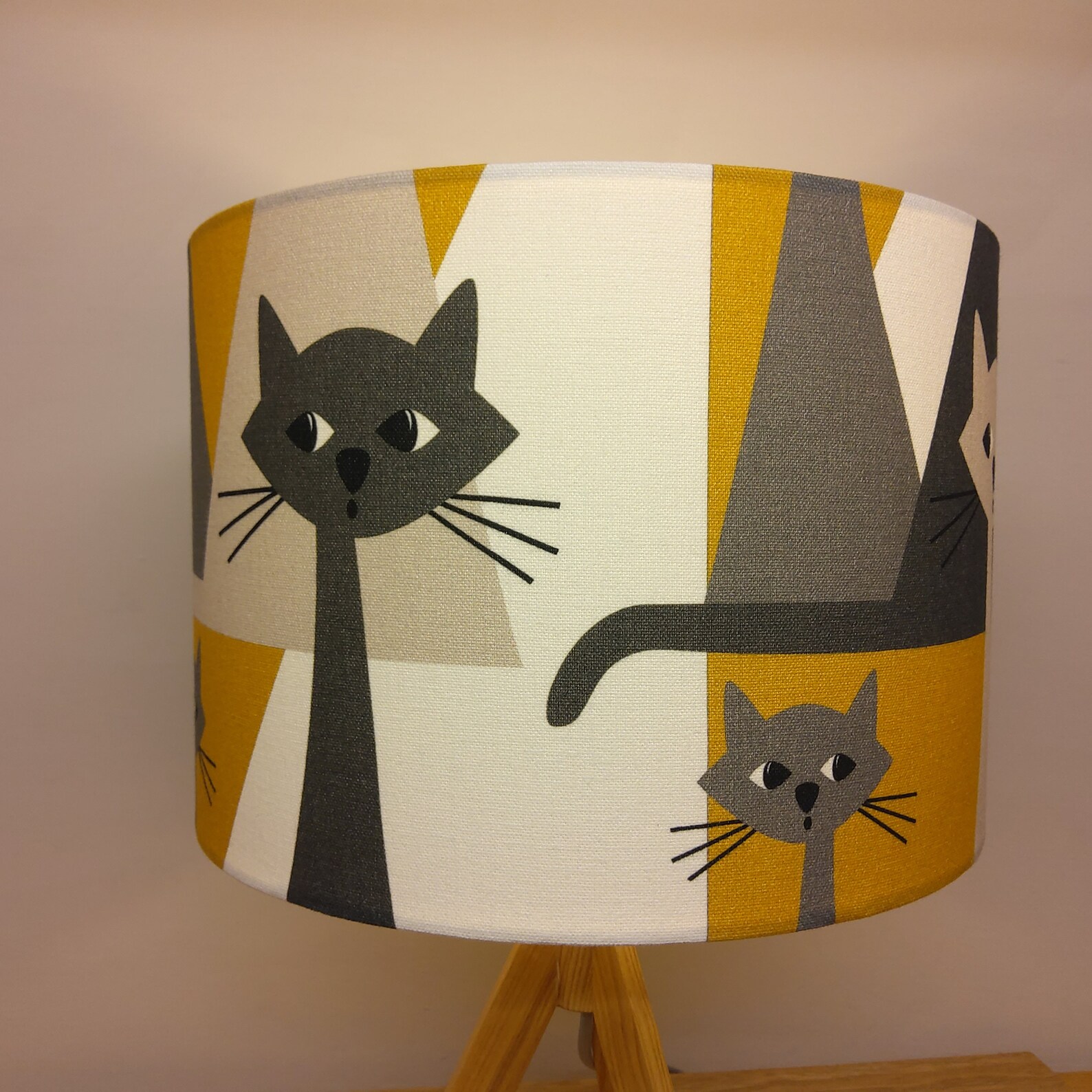 CAT LAMPSHADE Handmade in the UK Contemporary Retro 60s Etsy UK