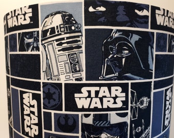 STARWARS LAMPSHADE, Handmade in the UK, 20cm,30cm Drum,Contemporary,