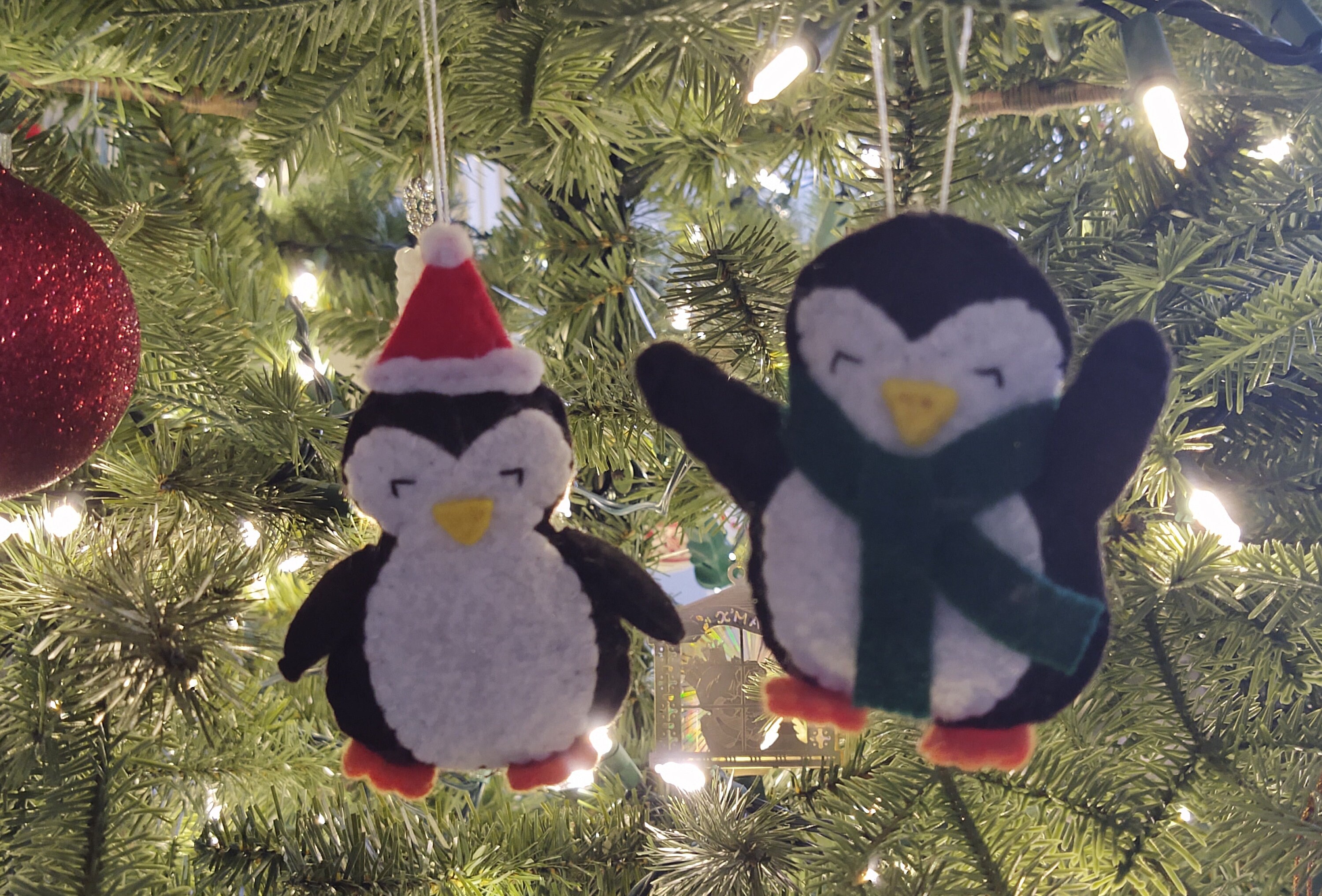 Handmade Felt Pair of Penguins Ornaments Etsy