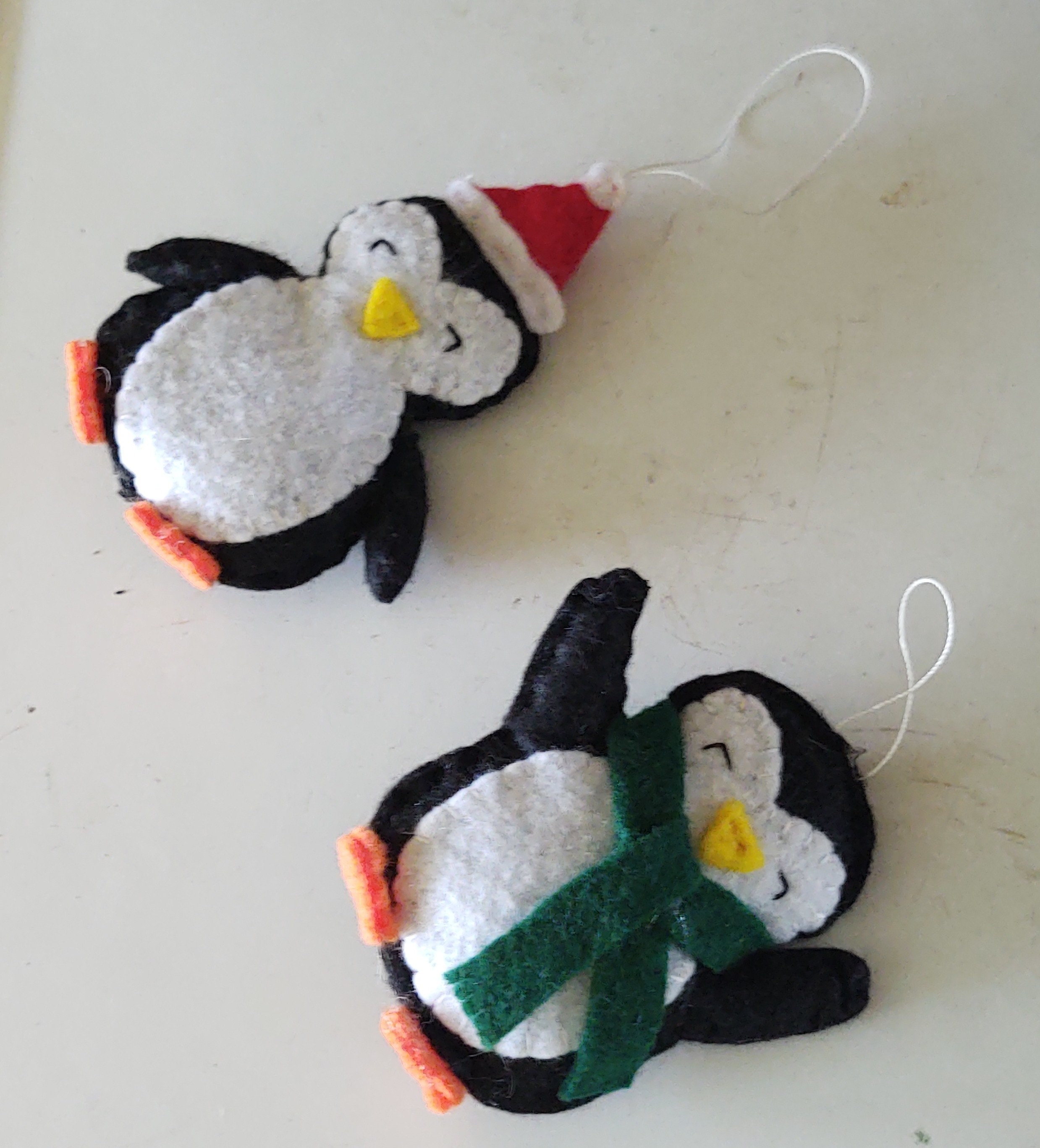 Handmade Felt Pair of Penguins Ornaments Etsy