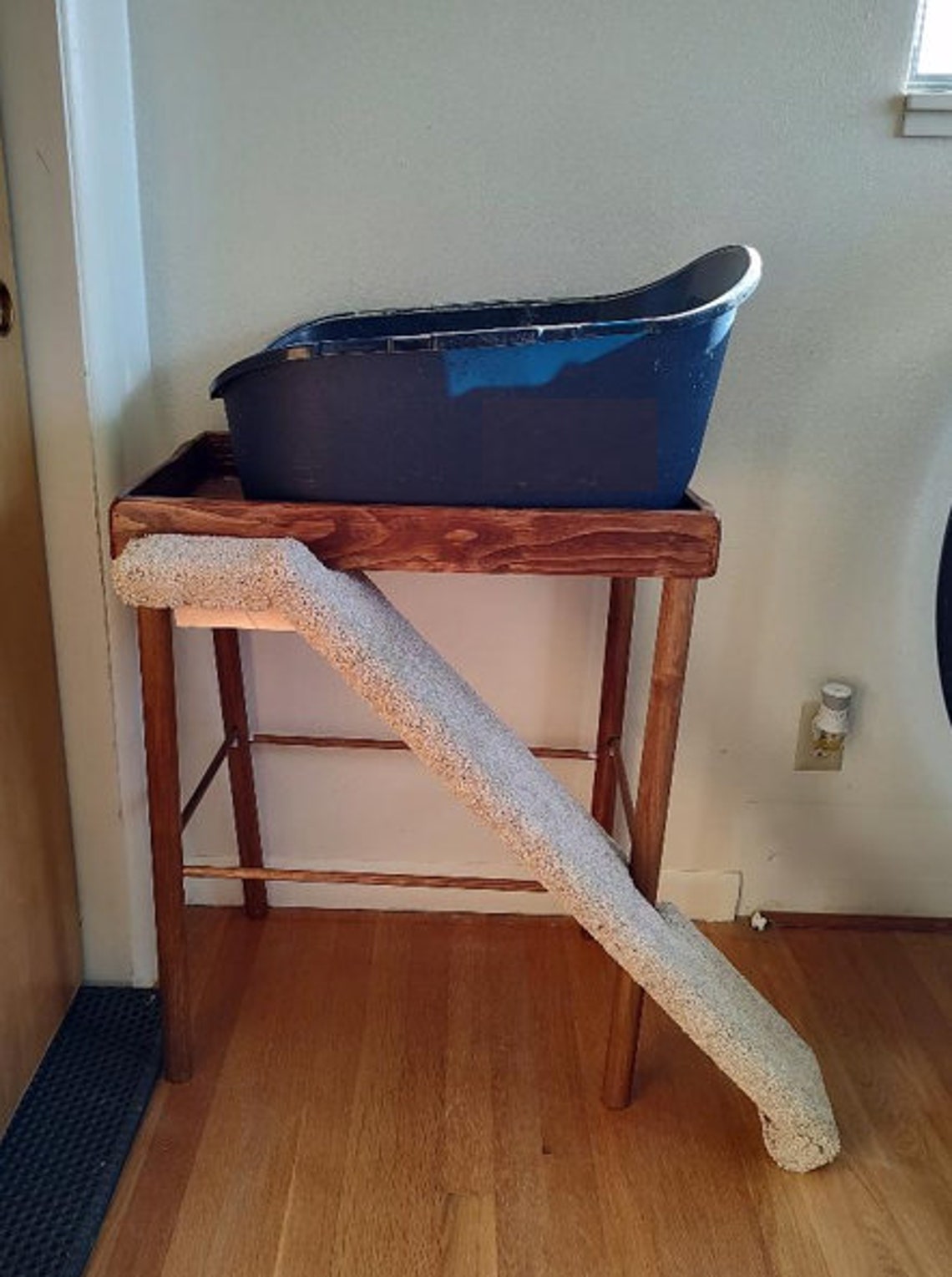 Raised Litter Box Platform With Ramp Etsy