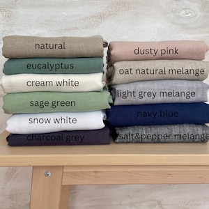 byMOANA Linen Fabric Samples: European Flax, Color Swatch Set