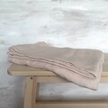 Dusty Pink Linen Flat Sheet: Handmade European Bedding, soft, ceritified