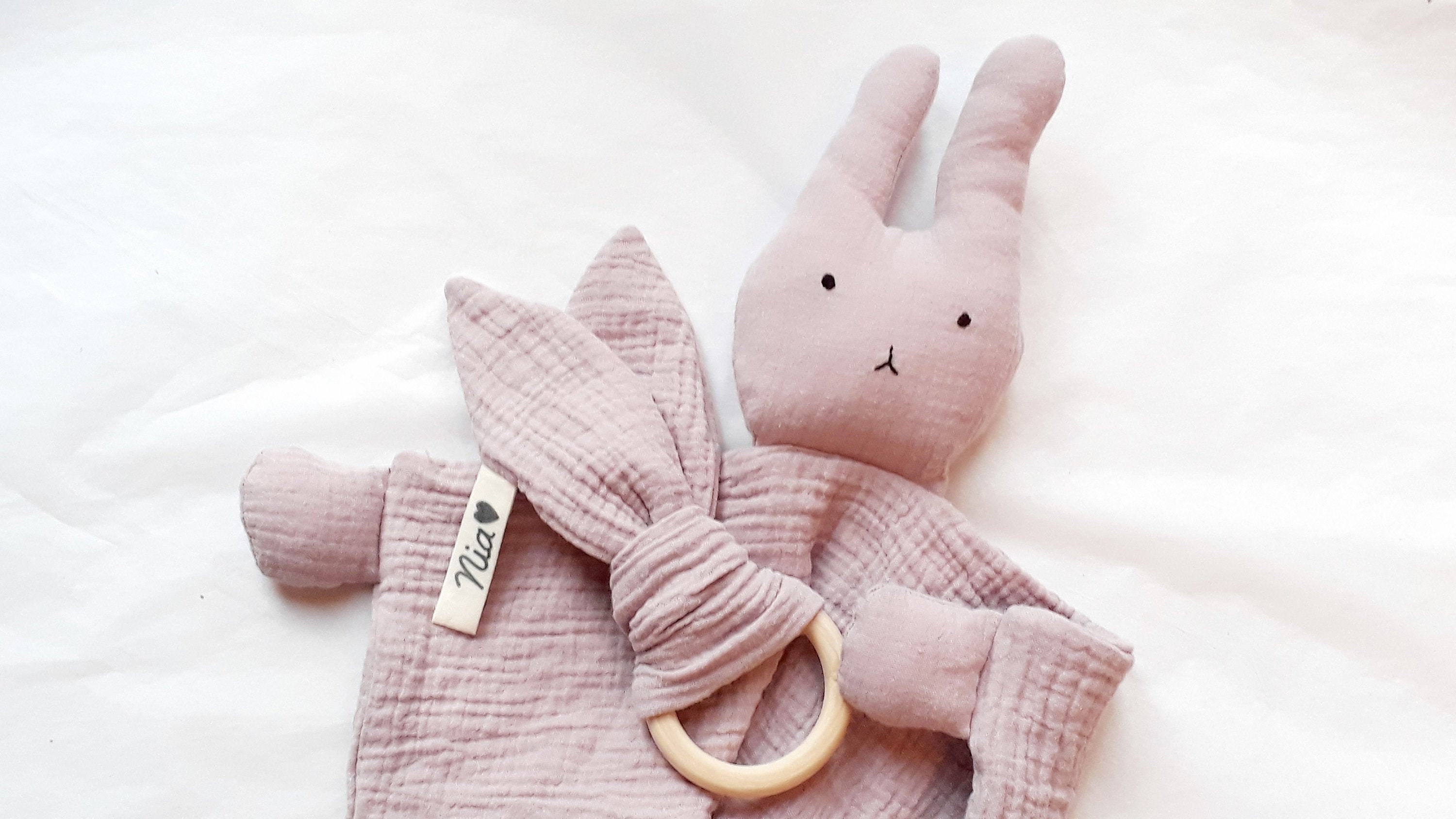 Personalised Baby Gift, Teether, Organic Bunny Comforter, Baby Shower…