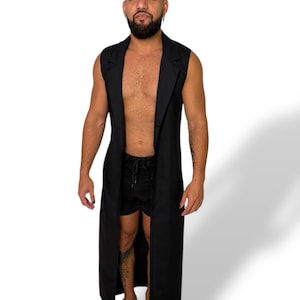 Long Vest Jacket Button