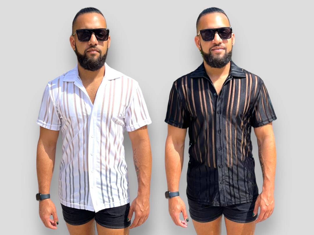 STRIPE COLLARED BUTTON DOWN LIGHTWEIGHT SHIRT