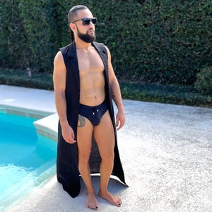 Unisex Long Vest Flowy Jacket Coverup
