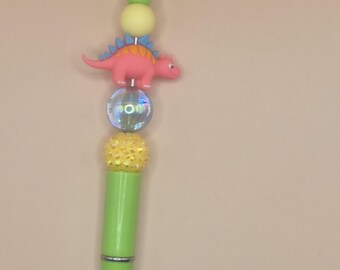 Stegosaurus Beaded Pen – Fun Dinosaur Stationery Gift