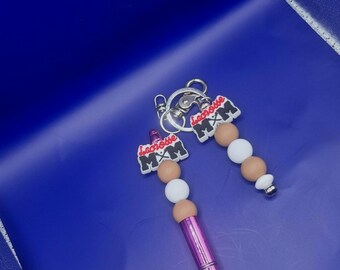 Lacrosse Mama Beaded Pen Keychain – Sports Mom Accessory