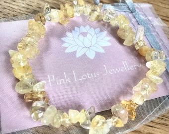 Citrine chip crystal bracelet